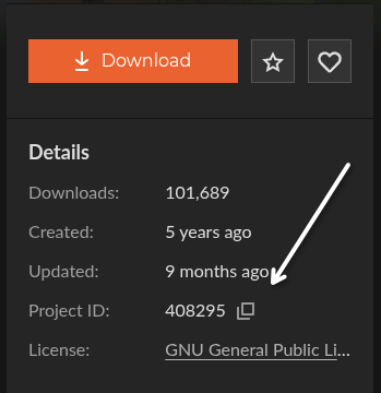 CurseForge Project
ID