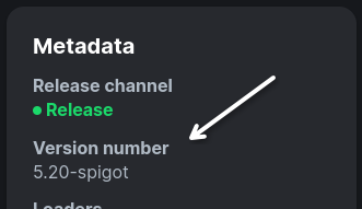 Modrinth Version Number